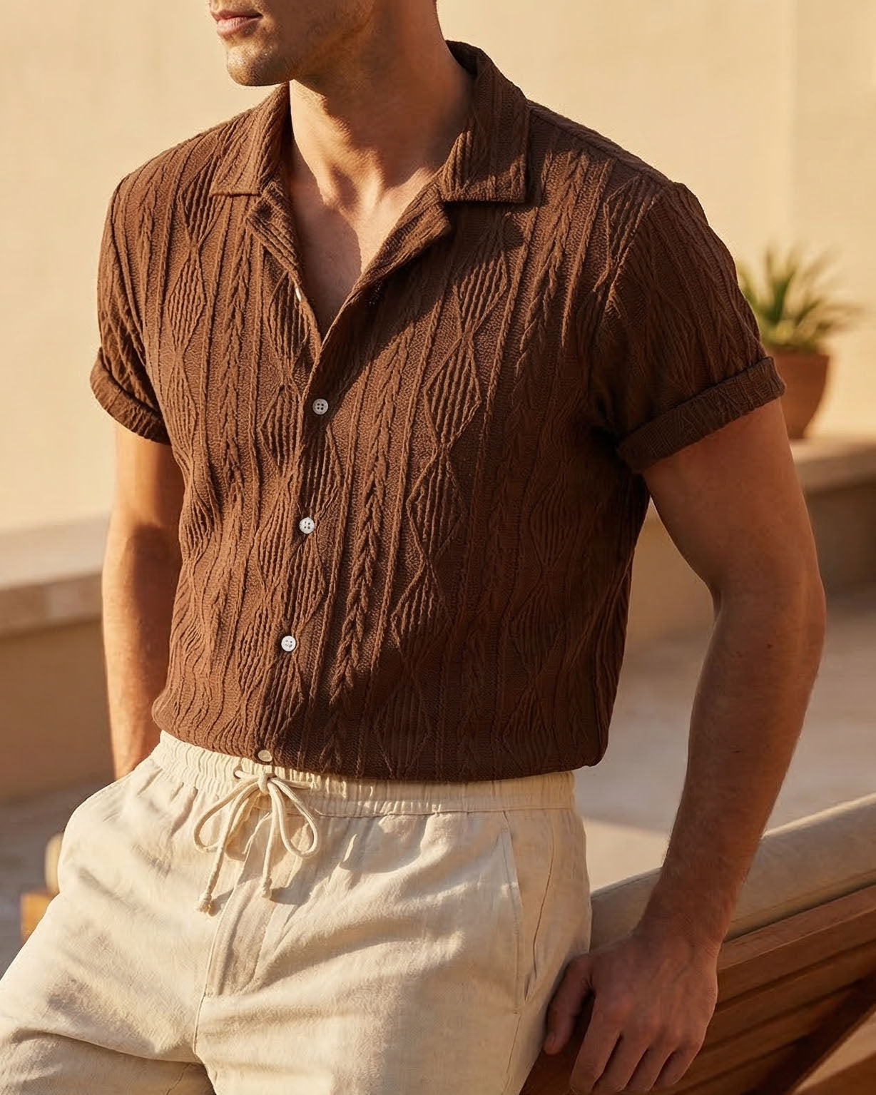 Renato Textured Shirt Set