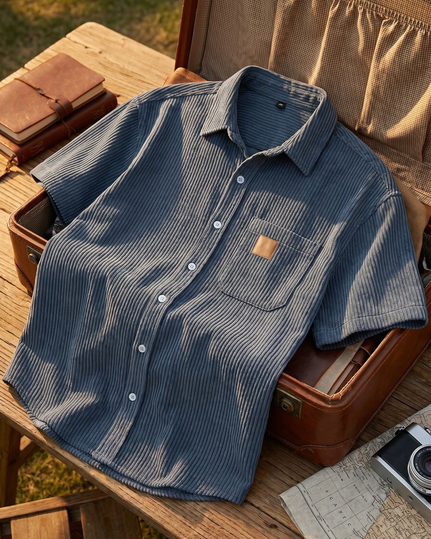 Massimo Corduroy Short-Sleeve Shirt
