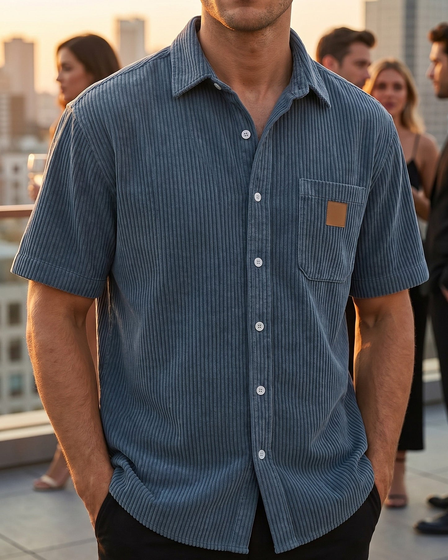 Massimo Corduroy Short-Sleeve Shirt