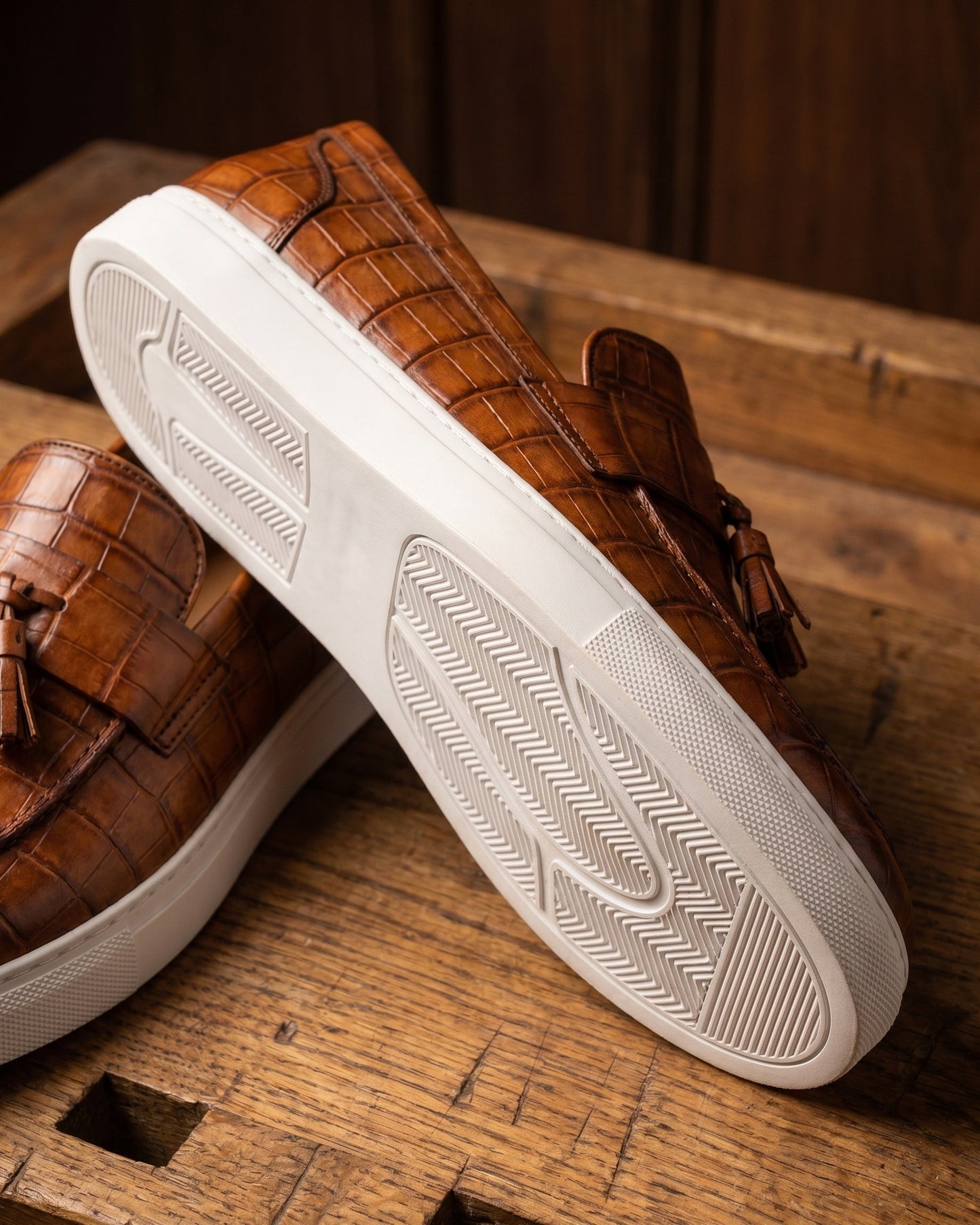 Lino Croc-Embossed Tassel Loafer