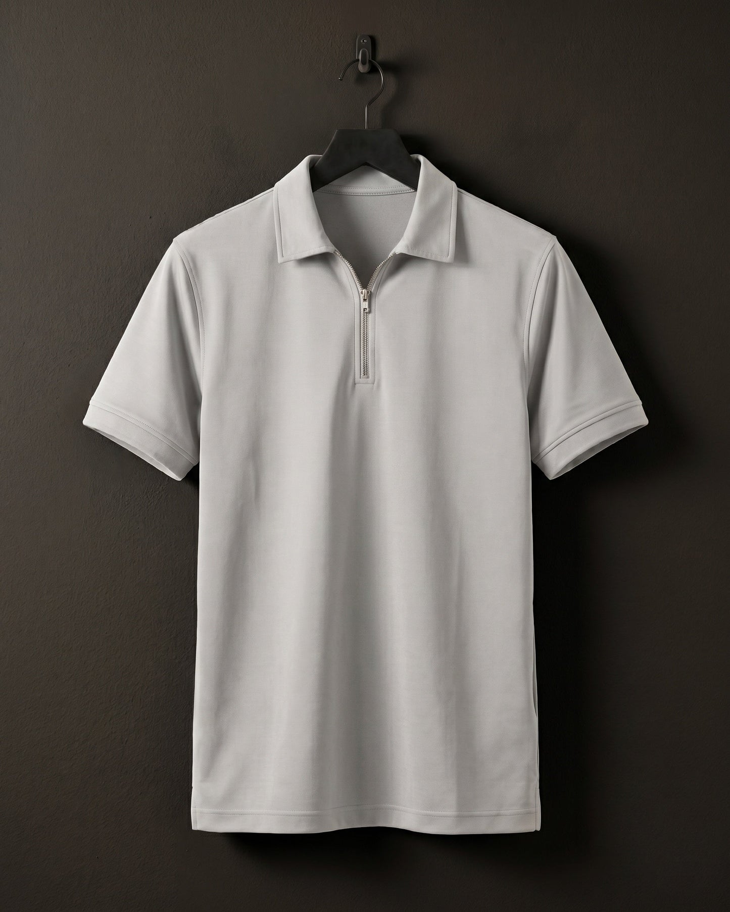 Alberto Cotton Blend Zip Polo