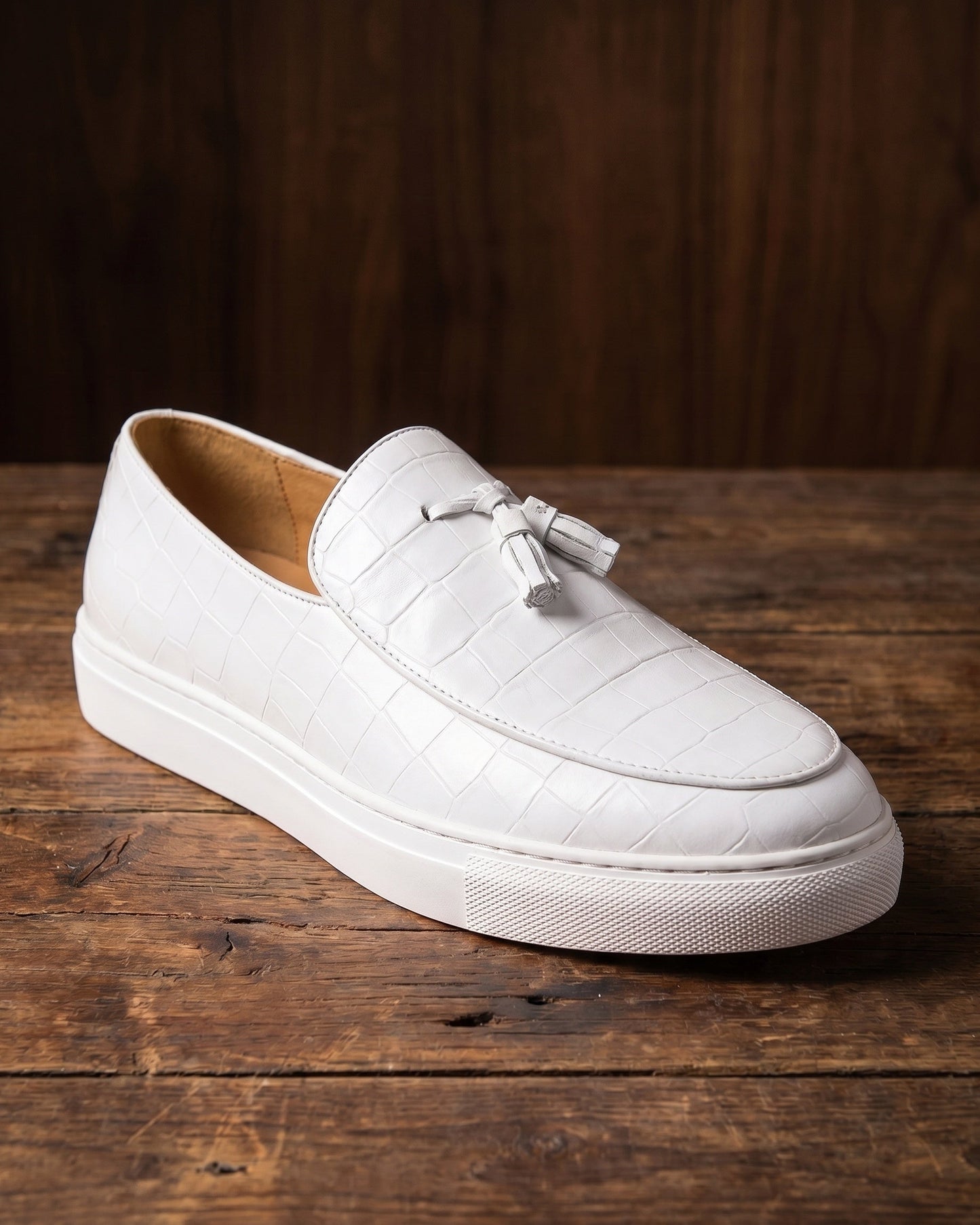 Lino Croc-Embossed Tassel Loafer